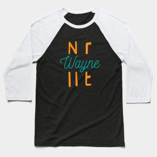 Wayne Nebraska City Typography Baseball T-Shirt